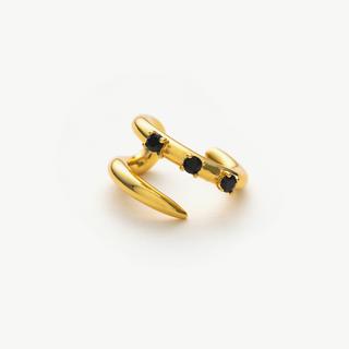 Black Crystal Ear Cuff