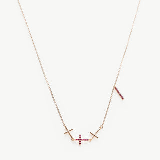 Sideways Crosses Chain Necklace