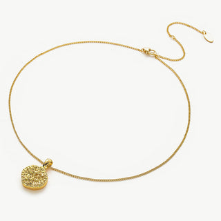 Hammered Disc Pendant Necklace