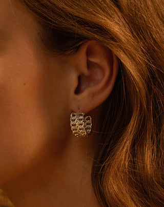 Serpent Textured Earrings