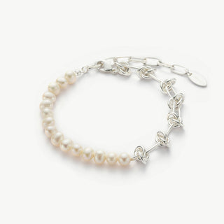 Molten Baroque Pearl Twisted Chain Bracelet