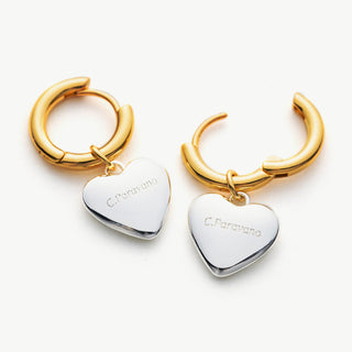 Heart Tunnel Hoop Earrings