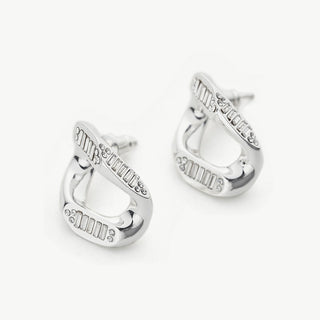 Crystal Wavy Stud Earrings