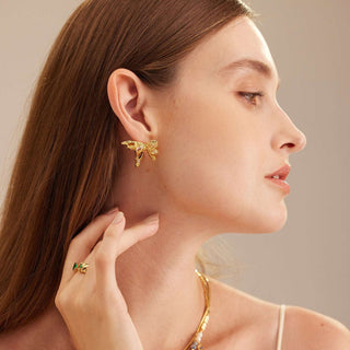 Butterfly Crystal Stud Earrings