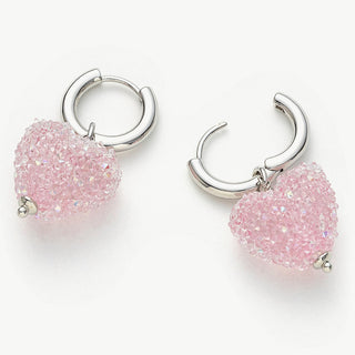 Shinning Heart Hoop Earrings