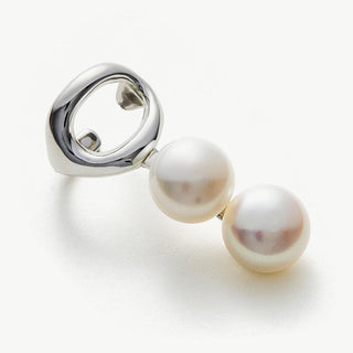 Double Pearl Ear Cuff