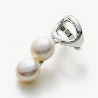 Double Pearl Ear Cuff