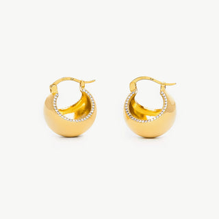 Crystal Huggie Hoop Earrings