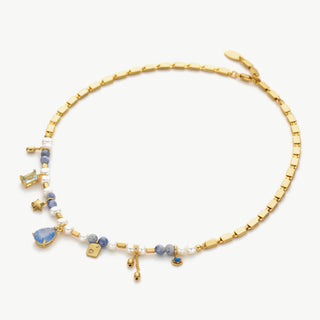 Multi Gemstone Pearl Necklace
