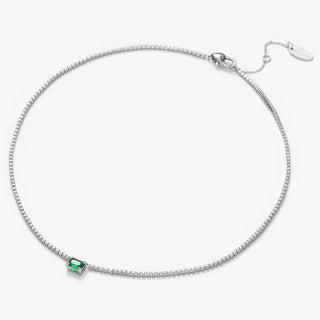 Emerald Rectangle Dewdrop Pendant