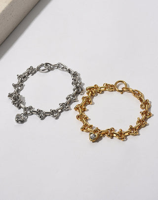 Diamond Heart Chain Bracelet