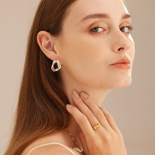 Fine Crystal Open Ring