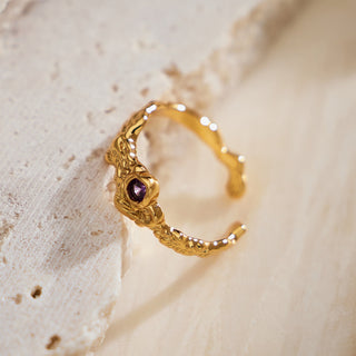 Fine Crystal Open Ring