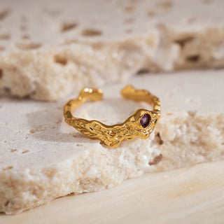 Fine Crystal Open Ring