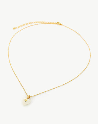 White Heart Pendant Necklace
