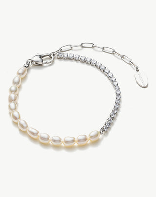Pearl Crystal Chain Bracelet