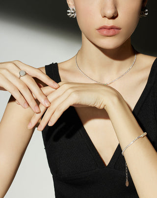 Pearl Crystal Chain Bracelet