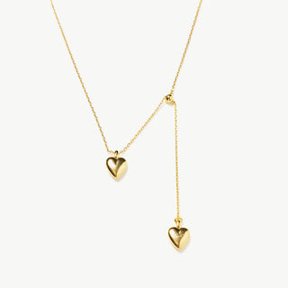 Collana pendente a doppio cuore
