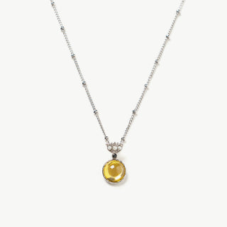 Collier avec pendentif en pierres précieuses rondes