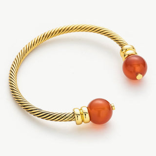 Vintage Agate Bracelet in Gold