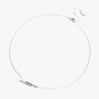 Collier avec barre de diamants