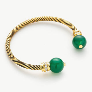 Vintage Agate Bracelet in Gold