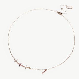 Collier chaîne croix latérales