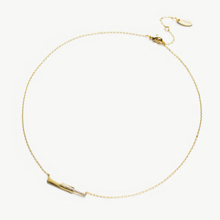 Collier avec barre de diamants