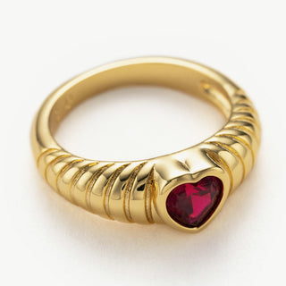 Heart Gemstone Ring
