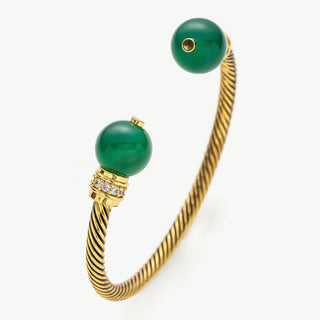 Vintage Agate Bracelet in Gold
