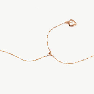 Collier avec pendentif double cœur