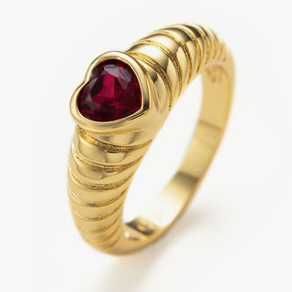 Heart Gemstone Ring