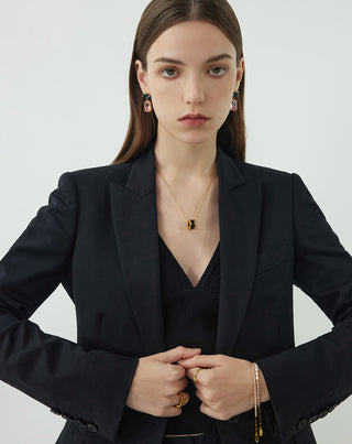 Ring Pendant Chain Necklace