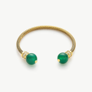 Vintage Agate Bracelet in Gold