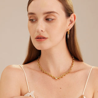 Heart Tunnel Hoop Earrings