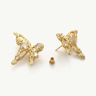 Butterfly Crystal Stud Earrings