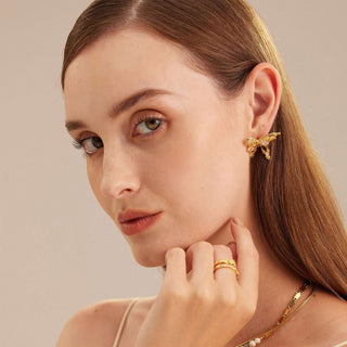 Butterfly Crystal Stud Earrings