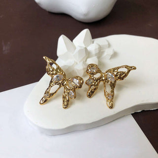 Butterfly Crystal Stud Earrings