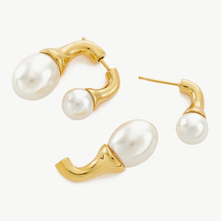 Double Pearls Earrings