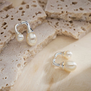 Double Pearls Earrings