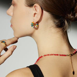 Multicolor Hoop Earrings
