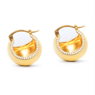 Crystal Huggie Hoop Earrings