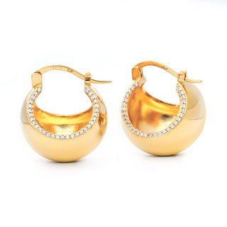 Crystal Huggie Hoop Earrings