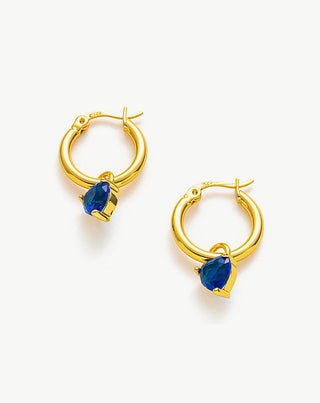 Violet Gemstone Charm Earrings