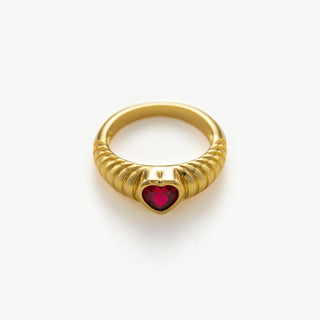 Heart Gemstone Ring