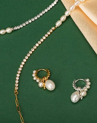 Molten Seed Pearl Diamond Bracelet