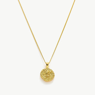 Hammered Disc Pendant Necklace