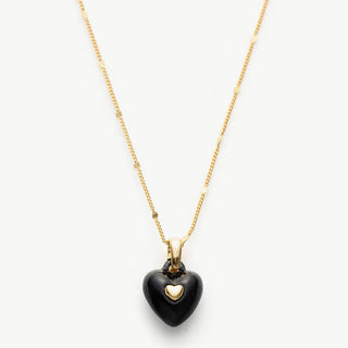 Black Heart Pendant Necklace