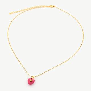 Onyx Heart Pendant Necklace