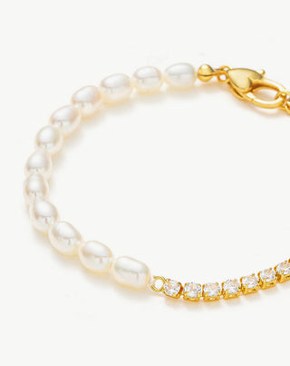 Molten Seed Pearl Diamond Bracelet
